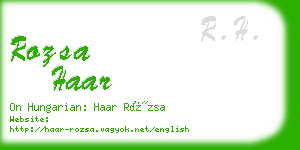 rozsa haar business card